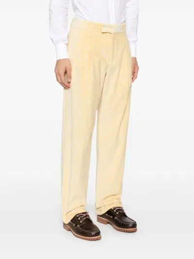 Drôle De Monsieur Le Pantalon Golfeur Trousers In Yellow