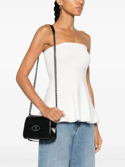 Valentino Vlogo Signature Shoulder Bag In Black