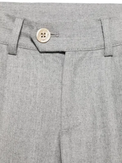 Brunello Cucinelli Mélange-effect Trousers In Grey