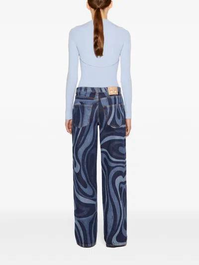 Pucci Chain-embellished Sweater In Blue