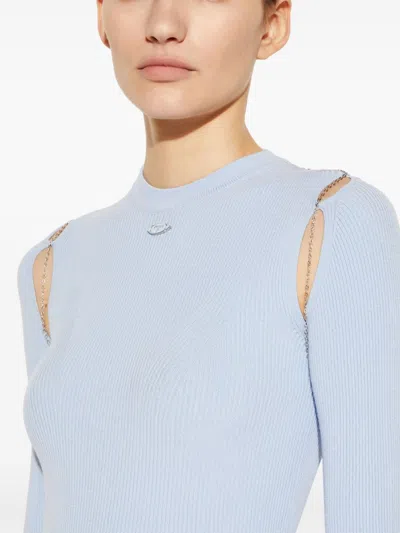 Pucci Chain-embellished Sweater In Blue