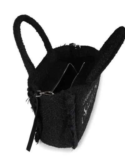 Mc2 Saint Barth Colette Tweed Shoulder Bag In Black