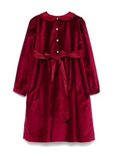 Siola Velvet Dress In Red
