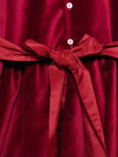 Siola Velvet Dress In Red