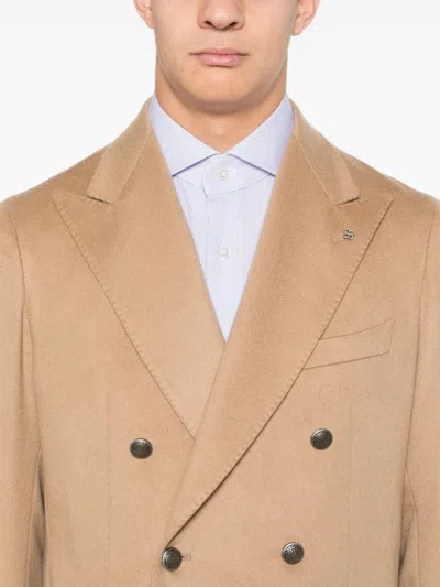 Tagliatore Cashmere Blazer In Brown