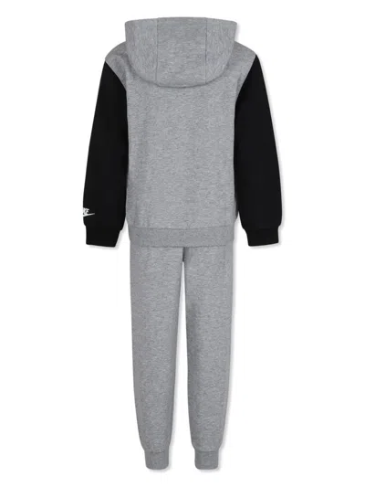 Nike Logo-print Cotton Tracksuit Set In Grey