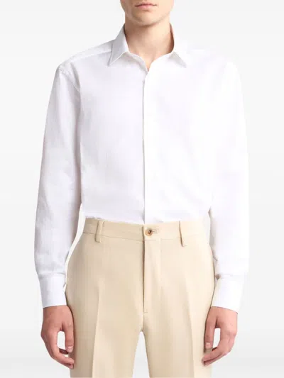 Etro Long-sleeve Cotton Shirt In White