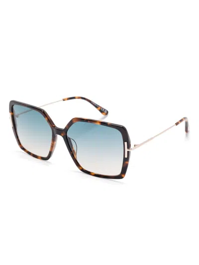 Shop Tom Ford Joanna Sunglasses In Brown