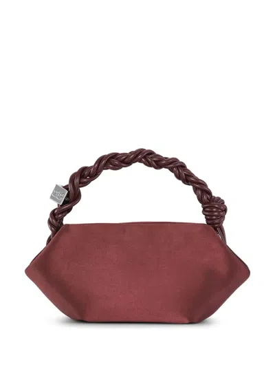 Ganni Mini Bou Tote Bag In Red