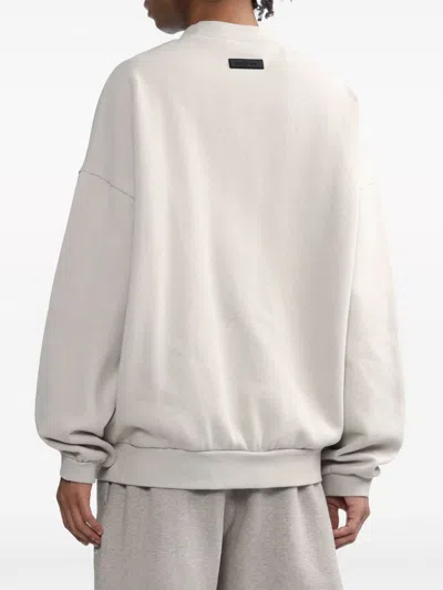 Essentials Logo-embossed Jersey Sweatshirt In Grey