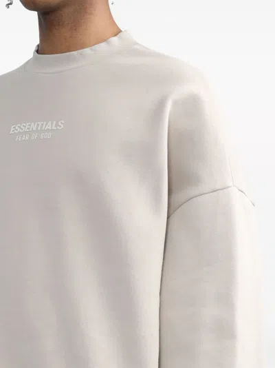 Essentials Logo-embossed Jersey Sweatshirt In Grey