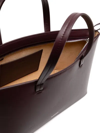 Jil Sander Classic Logo Detailed Tote Bag In Neutrals