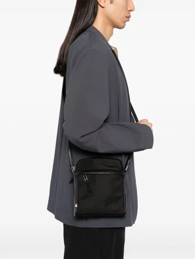 Hugo Boss Logo-embossed Messenger Bag In Black