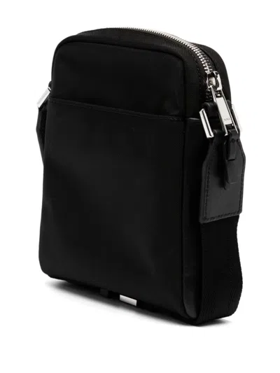 Hugo Boss Logo-embossed Messenger Bag In Black