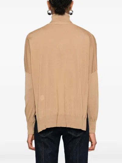 Blanca Vita Wool Cardigan Set In Brown