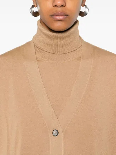 Blanca Vita Wool Cardigan Set In Brown