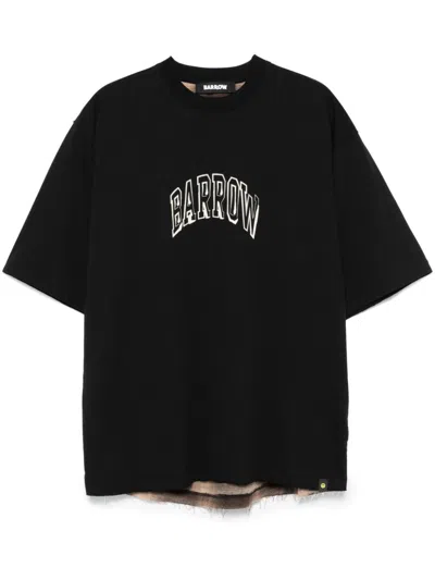 Shop Barrow Logo-print T-shirt In Black