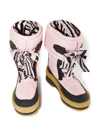 Shop Pucci Iride-print Snow Boots In Pink