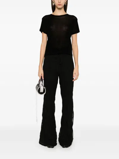 Song For The Mute Floral-lace Trousers In Black