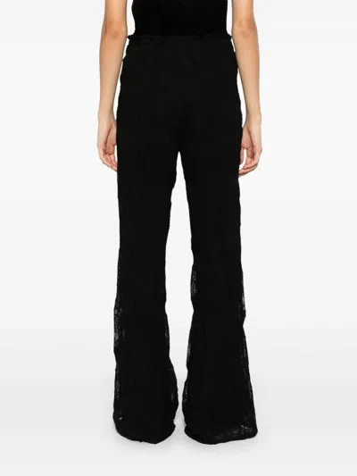 Song For The Mute Floral-lace Trousers In Black