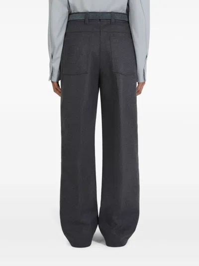 Shop Zegna Straight-leg Trousers In Grey