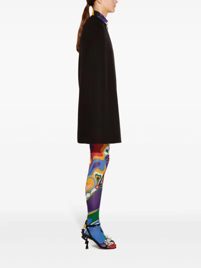 Pucci Iride-print Cape In Black