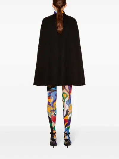 Pucci Iride-print Cape In Black