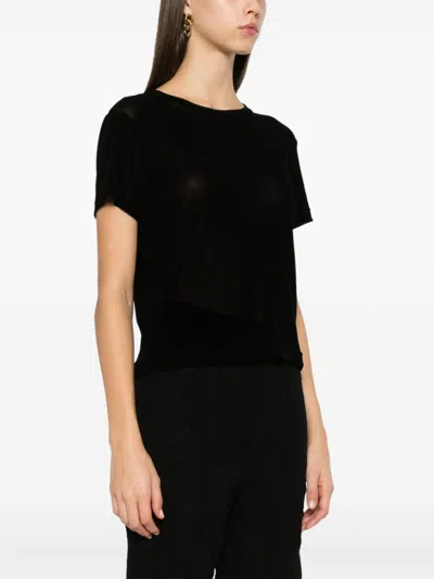 Shop Song For The Mute Velvet T-shirt In Black