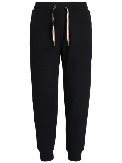 Hugo Boss Tracksuit Bottoms With Signature-stripe Cords In Black