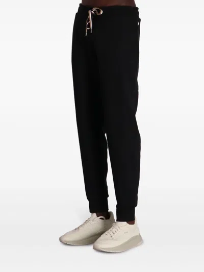 Hugo Boss Tracksuit Bottoms With Signature-stripe Cords In Black
