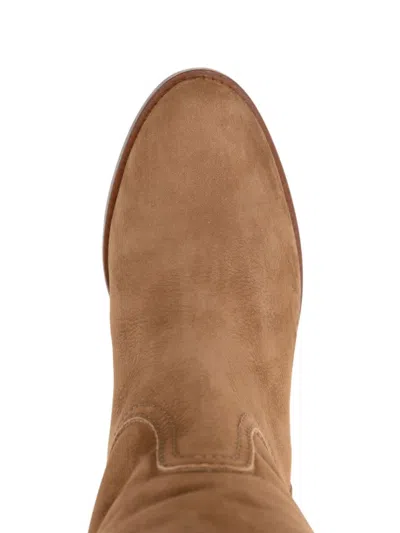 Fay 45mm Suede Boots In Brown