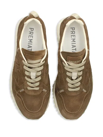 Shop Premiata Runsead Sneakers In Brown