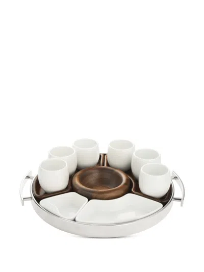 Christofle Petit Mood Coffee Tray (32cm) In Silver