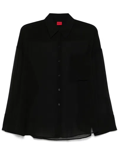 Shop Hugo Sheer Shirt In Black