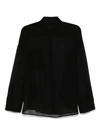 Hugo Boss Sheer Shirt In Black