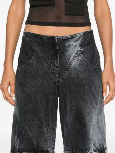 Alessandro Vigilante Cut-out Detail Stonewashed Jeans In Blue