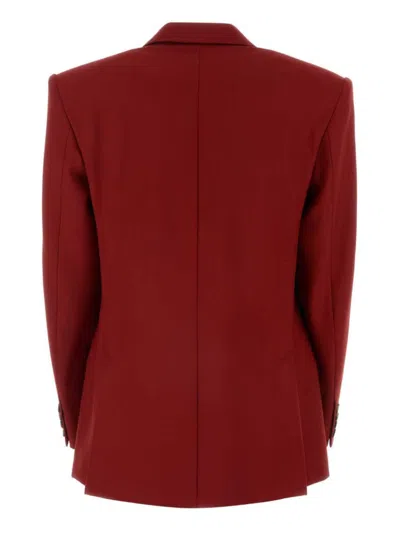 Stella Mccartney Oversize Wool Blazer Flap Pockets In Red