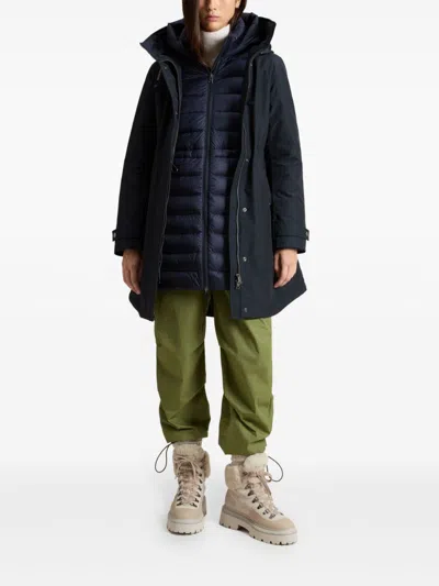 Woolrich Ramar Cloth Three-in-one Parker Coat In Blue
