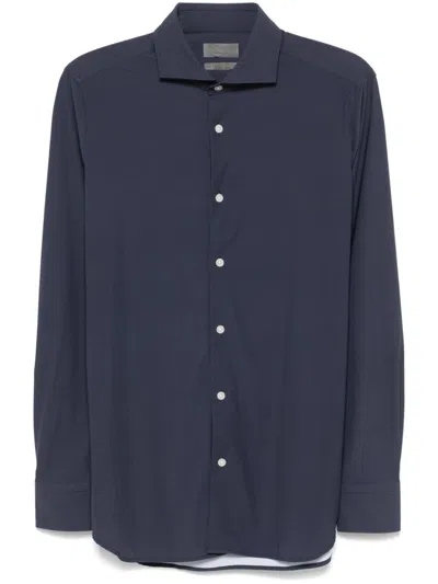 Dell'oglio Polka Dot Print Shirt In Blue