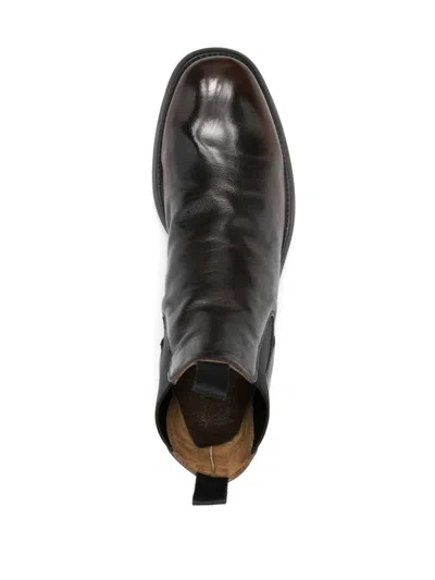 Officine Creative Chronicle002 Coffee Ankle Boot In Brown