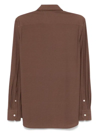 Dell'oglio Graphic Print Shirt In Brown