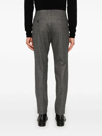 Incotex Checked Trousers In Grey