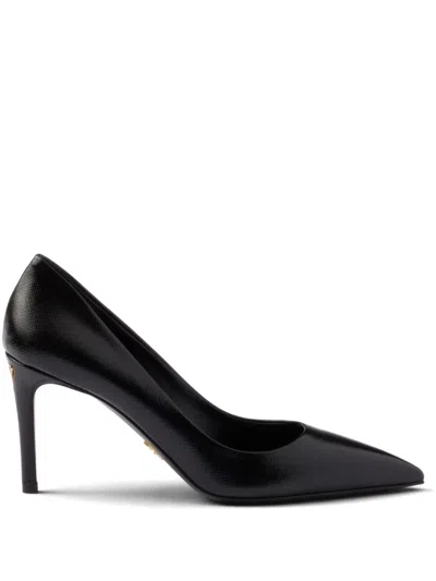 Prada Leather Pumps In Black