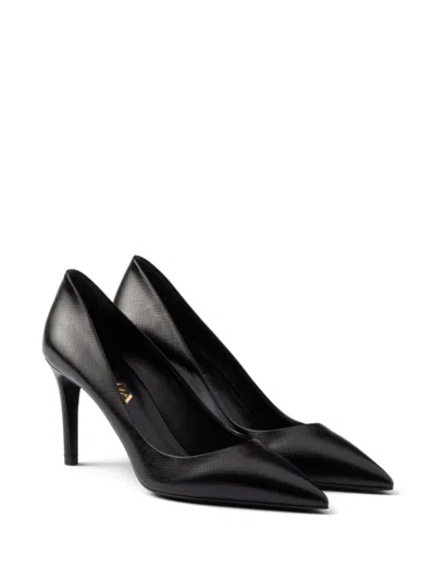 Prada Leather Pumps In Black