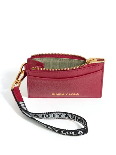 Shop Bimba Y Lola Logo-lettering Card Holder In Red