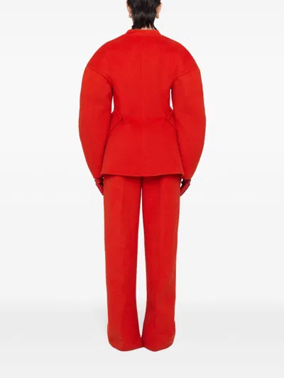 Jil Sander Wool-blend Jacket In Red