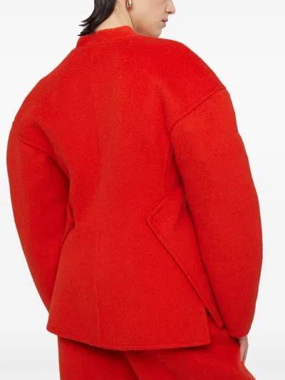 Jil Sander Wool-blend Jacket In Red