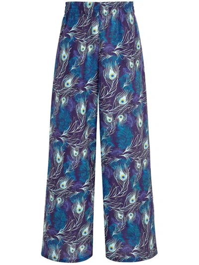 Shop Vilebrequin Eyes Of The Wind Trousers In Blue
