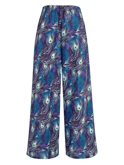 Shop Vilebrequin Eyes Of The Wind Trousers In Blue