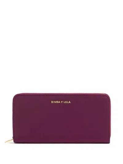 Shop Bimba Y Lola Logo-lettering Wallet In Purple